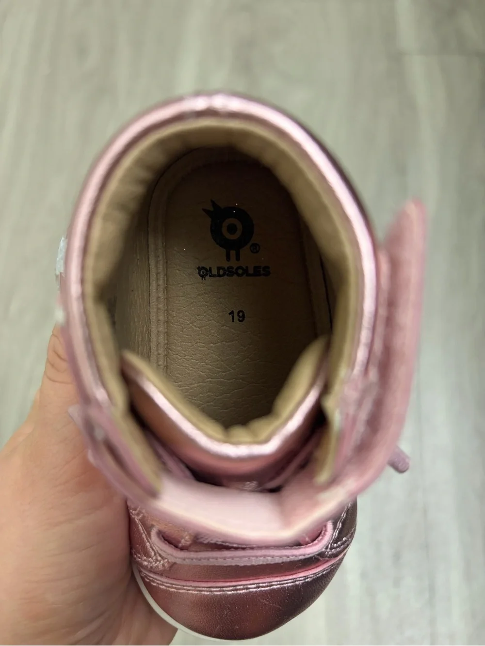 Old Soles Parade High Top Sneakers Metallic Pink Glitter | US Toddler 4
